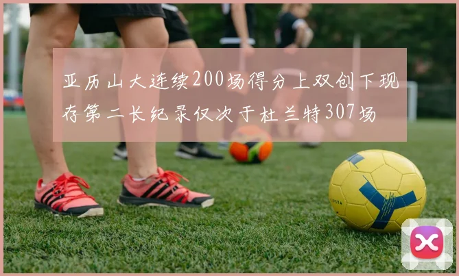 亚历山大连续200场得分上双创下现存第二长纪录仅次于杜兰特307场